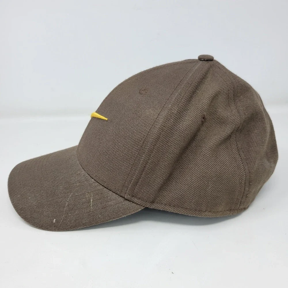 Nike Legacy91 Baseball Cap Brown Yellow Embroidered Swoosh Hook Loop Hat‎ OSFM